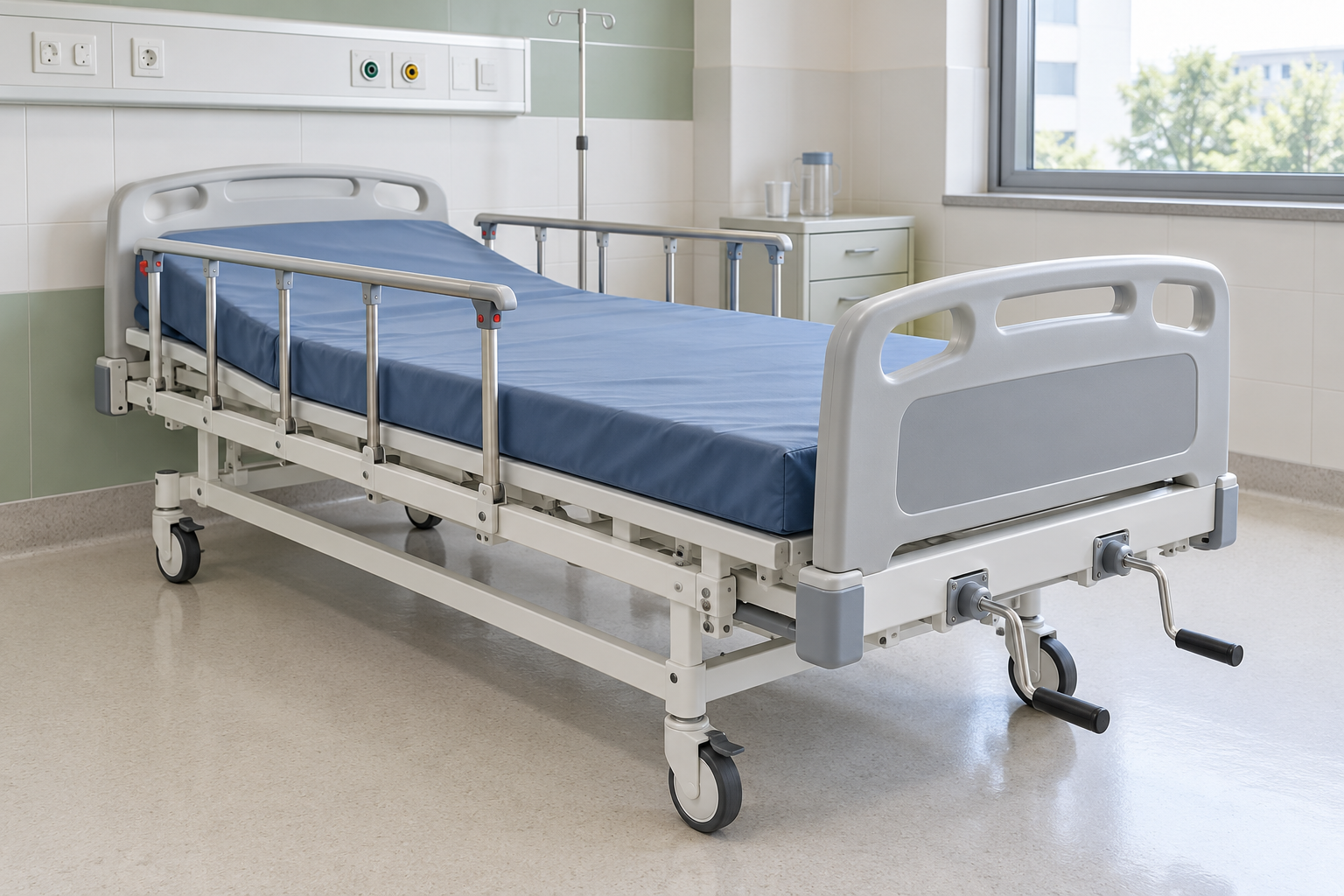 Lits hospitaliers manuels dans un environnement de soins coordonné