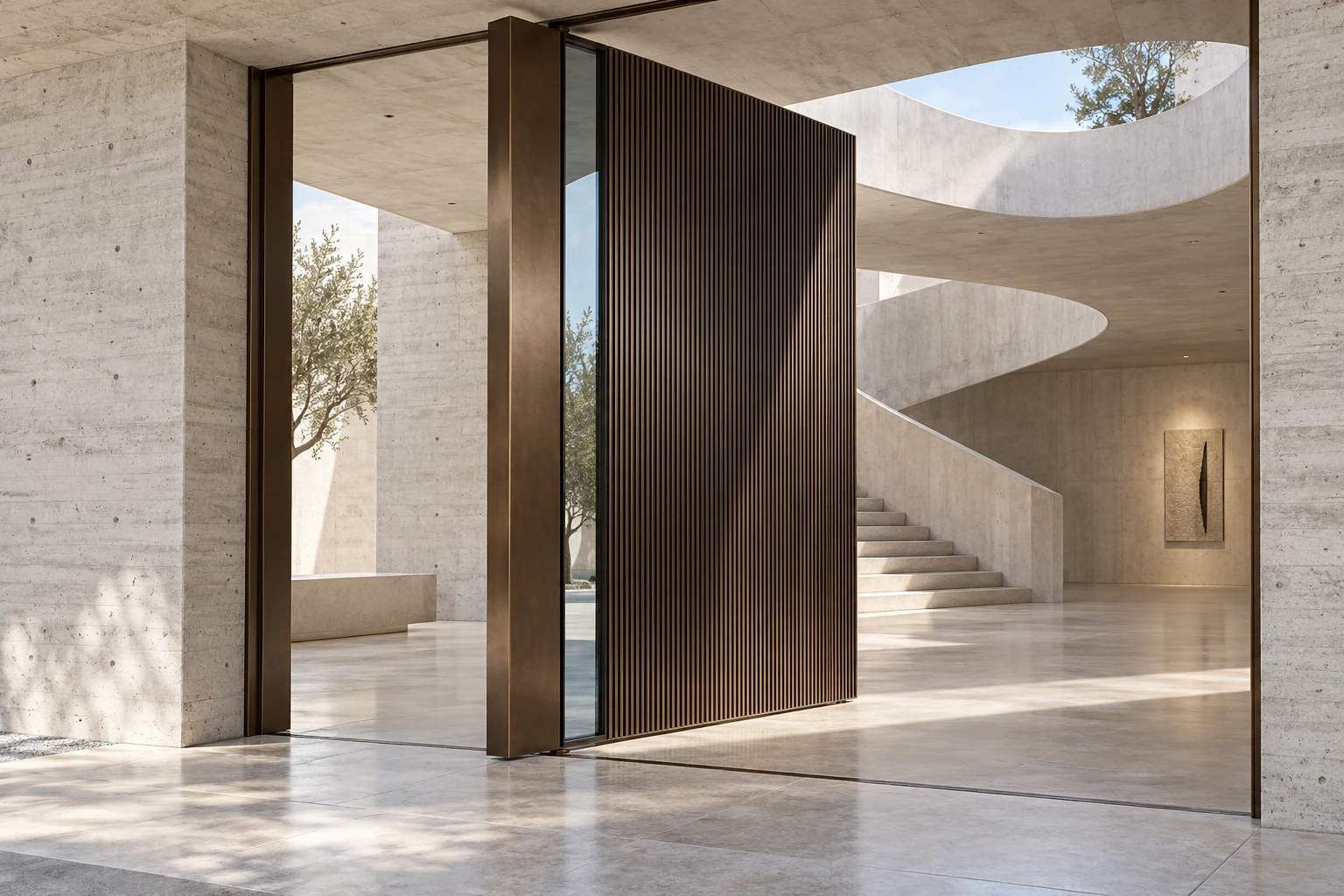 أبواب معمارية محورية entrance concept